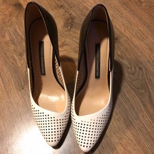 French Connection Cutout Leather Heels